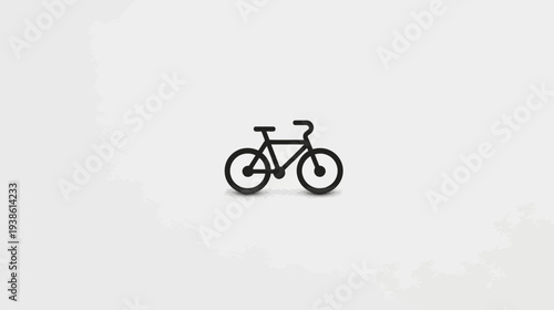 A black bicycle icon on a faded white background with a subtle, textured gradient effect