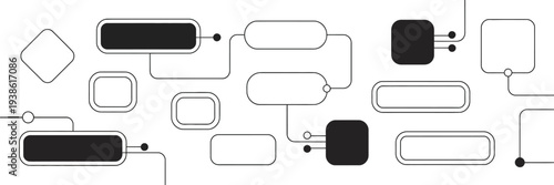 flowchart diagram elements set, arrows and connectors collection, outline shapes pack, callout and title text box icons, editable stroke vector set, business workflow design elements, process diagram 