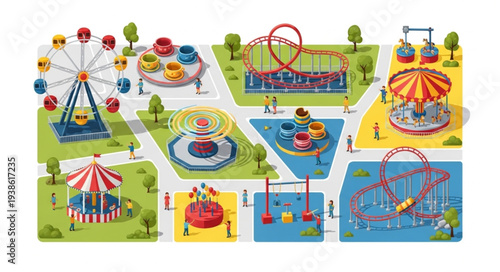 Amusement Park Fun with Rides and Attractions.