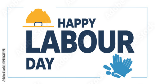 Labour Day greeting card template vector