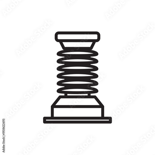 Potential transformer icon. A specialized high-voltage winding design for stepping down primary voltage. Ideal for electronic circuit schematics, power monitoring diagrams, and technical projects.