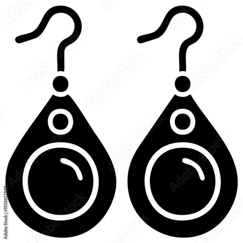 Teardrop Dangle Earrings Pair, Jewelry Fashion Statement, Geometric Contemporary Design