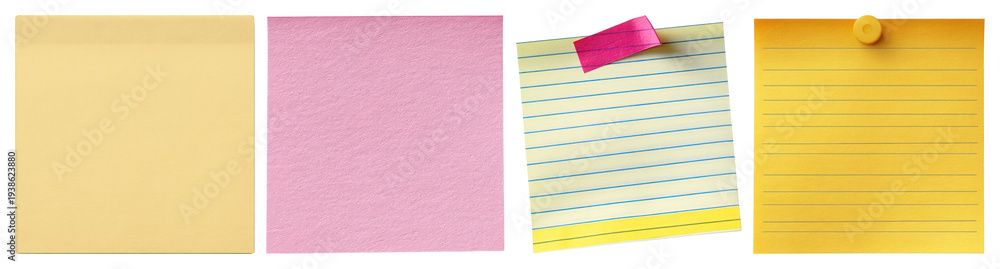 Fototapeta premium PNG Colorful sticky notes collection, transparent background