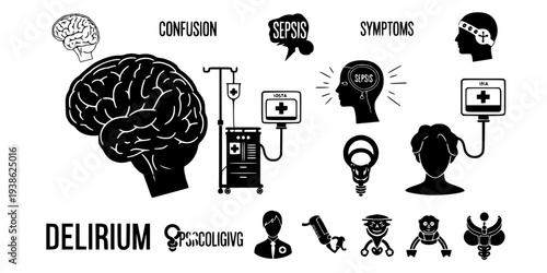 Mental Confusion Sepsis Symptom Icon