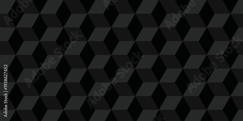 Seamless geometric pattern isometric cubic. Mosaic cube pattern vector tile blank wallpaper.	