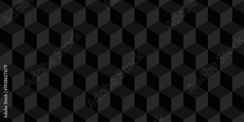 Seamless geometric pattern isometric cubic. Mosaic cube pattern vector tile blank wallpaper.	