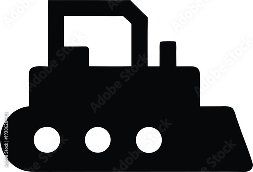 snowplow silhouette vector illustration on transparent background