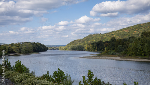 Susquehanna River Landscape with Forested Hills in Pennsylvania