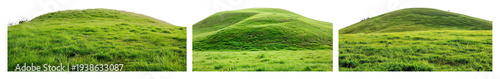 PNG Lush green rolling hills landscape, transparent background