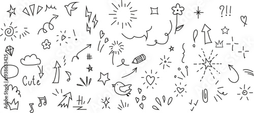 doodle, doodles, hand drawn, arrow doodle, star doodle, cute doodle, sketch elements, hand drawn arrows, hand drawn stars, doodle icons, sketch arrows, sketch stars, abstract doodles, simple doodle se