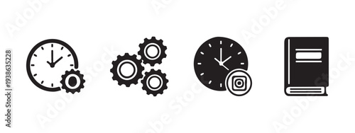Time management and organization icons