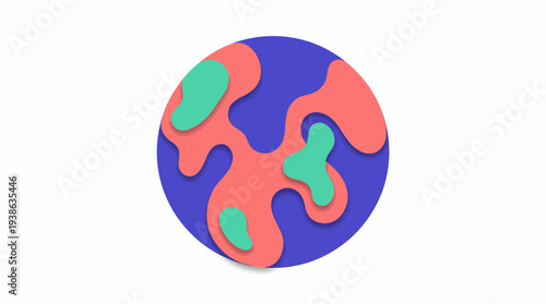 This image features a vibrant abstract globe, using colors and shapes to symbolize diversity and interconnectedness in today’s world, hinting at human emotions and experiences.