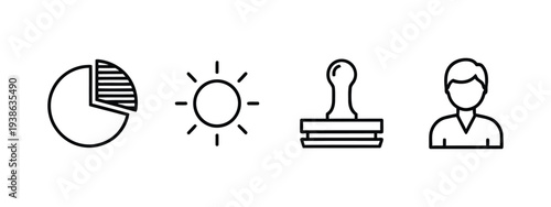 Business and data analysis icons