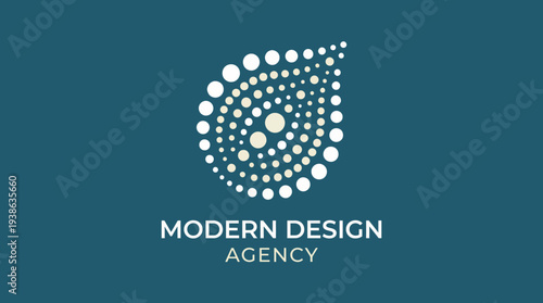 A captivating and modern logo design featuring a water droplet effect, representing creativity in design services for agencies targeting a diverse clientele.