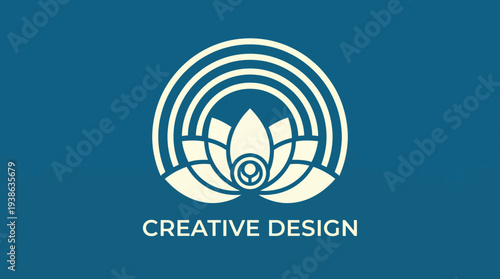 This logo showcases a beautiful lotus flower combined with rainbow elements, representing creativity, growth, and harmony in design and nature.