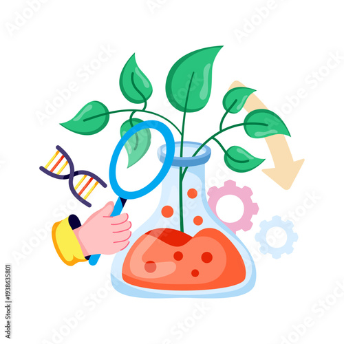 Perfect design illustration of biochemical research 