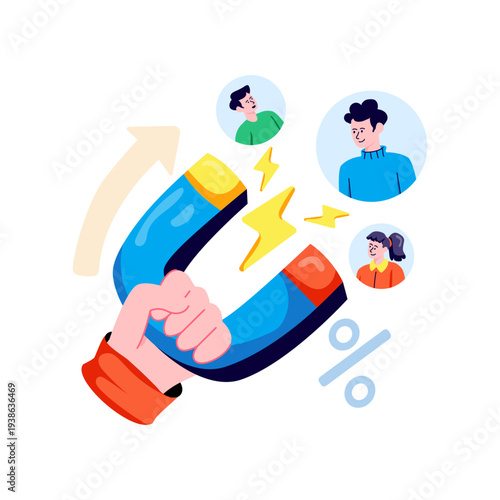 Perfect design illustration of attract customers