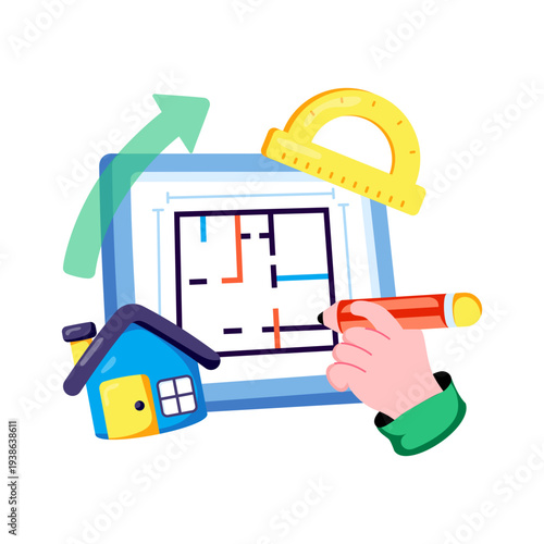 Premium download illustration of house plan