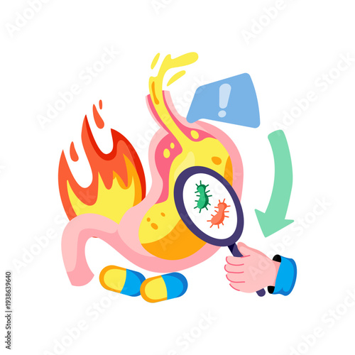 Premium download illustration of stomach diagnosis 