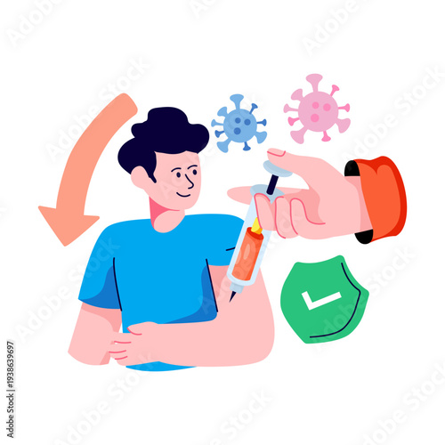 Premium download illustration of covid vaccination