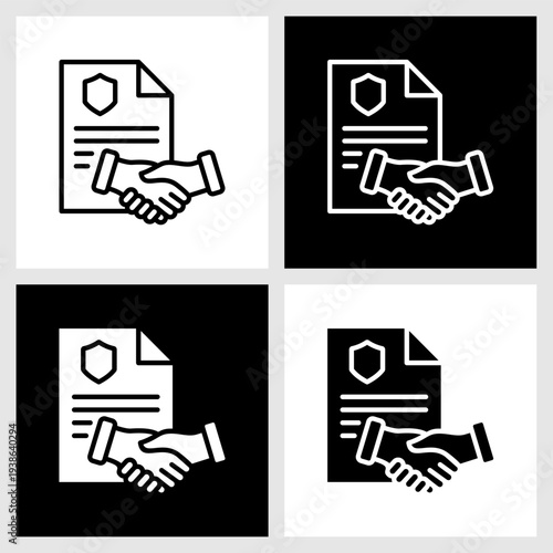 Business Integrity Icon with Black and White Background