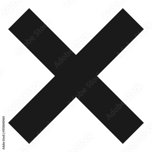 Schilderij op canvas Black Cross Sign