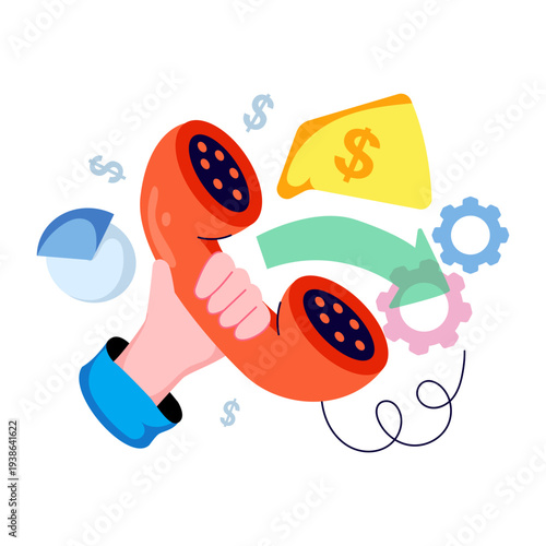 Premium download illustration of business call