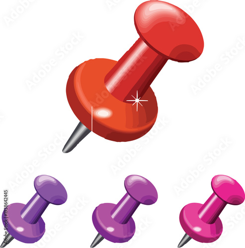 red push pin