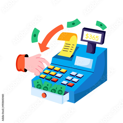 A premium download illustration of cash register 