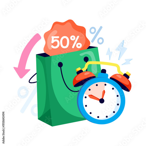 A beautiful design illustration of limited time offer 