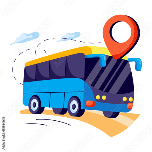 A perfect design illustration of tour bus