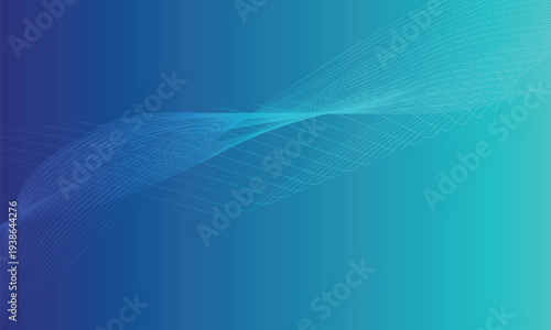 Gradient blue background with wavy white lines blue gradient