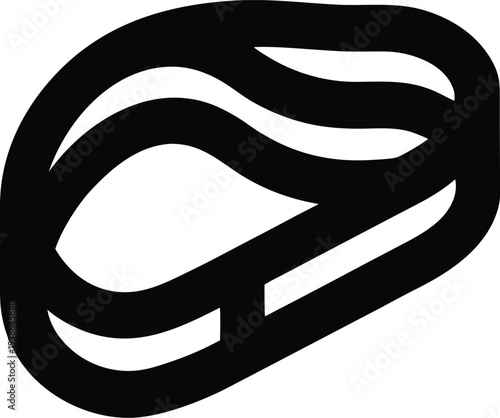 resistance band loop silhouette vector illustration on transparent background