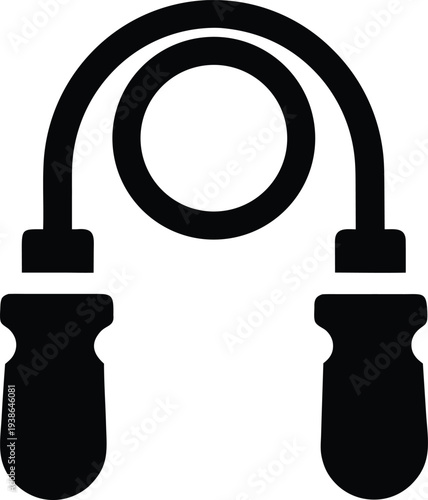 jump rope silhouette vector illustration on transparent background