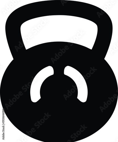 kettlebell silhouette vector illustration on transparent background