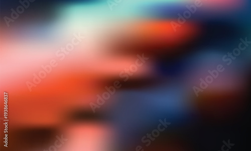 Multicolored abstract gradient background with blurred shapes