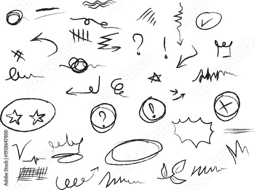 Hand drawn illustrations and doodles collection