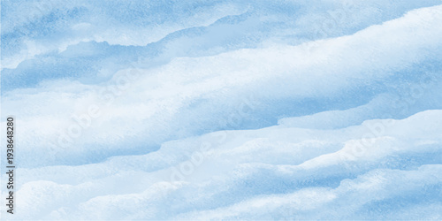 Fluffy white clouds drift across a bright blue sky, creating an abstract nature pattern of light and air in this serene summer cloudscape background