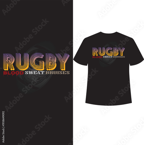 rugby blood sweat bruises t shirt design