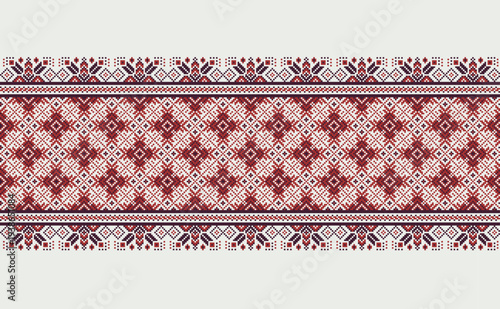 Pixel patterns of traditional fabrics, square shapes, suitable for weaving, fabric printing, and continuous patterns.