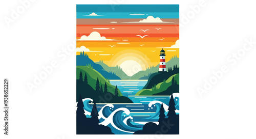 Pixel art cityscape with sunset and architectural silhouettes