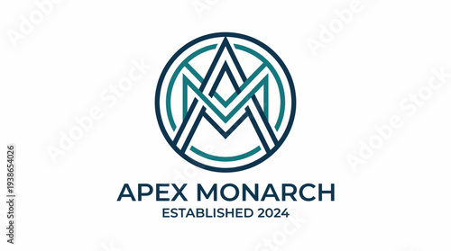 A logo showcasing a geometric adaptation of the letter 'A' for Apex Monarch, symbolizing strength, leadership, and innovation, perfect for corporate branding.