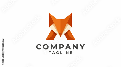 A vibrant and modern fox logo, symbolizing creativity and intelligence, perfect for branding companies in various industries or creative sectors.