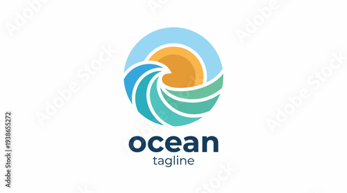 This logo features a vibrant ocean scene with a rising sun above stylized waves, symbolizing hope, new beginnings, and the beauty of coastal life.