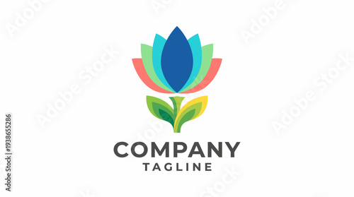 A vibrant floral logo that conveys growth, health, and beauty, ideal for brands focusing on wellness, eco-friendly products, or organic services emphasizing a fresh identity.