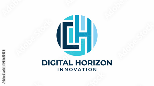 A sleek monogram logo showcasing 'C', 'H' in a sophisticated manner, encapsulated in a bold blue circle that signifies innovation and digital transformation for businesses.