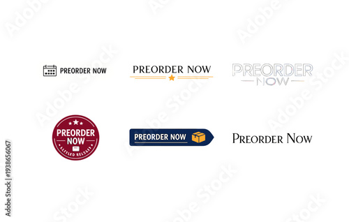 Preorder now badges and icons collection
