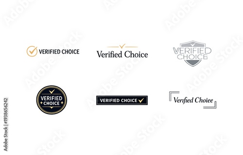 Verified choice logo designs: emblem variations and typography styles