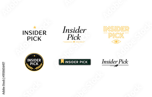 Diverse insider pick logos in various styles and designs