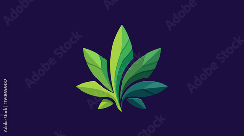 This image showcases a vibrant green leaf design, embodying growth, nature, and organic beauty, perfect for brands focused on the environment and sustainability.